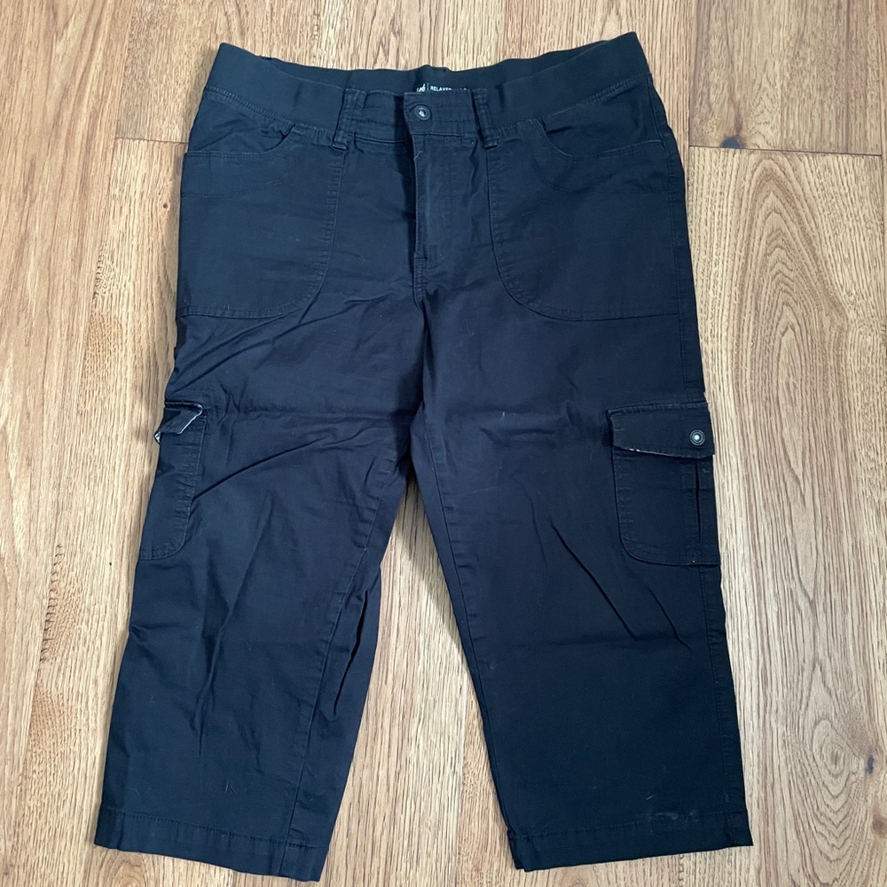 Lee Black Cargo Cropped Pants
